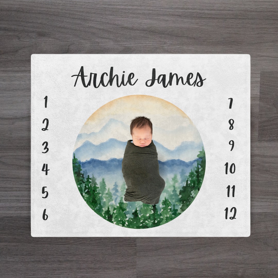 Milestone Blanket, Baby Milestone Blanket, Milestone Blanket Boy, Boy