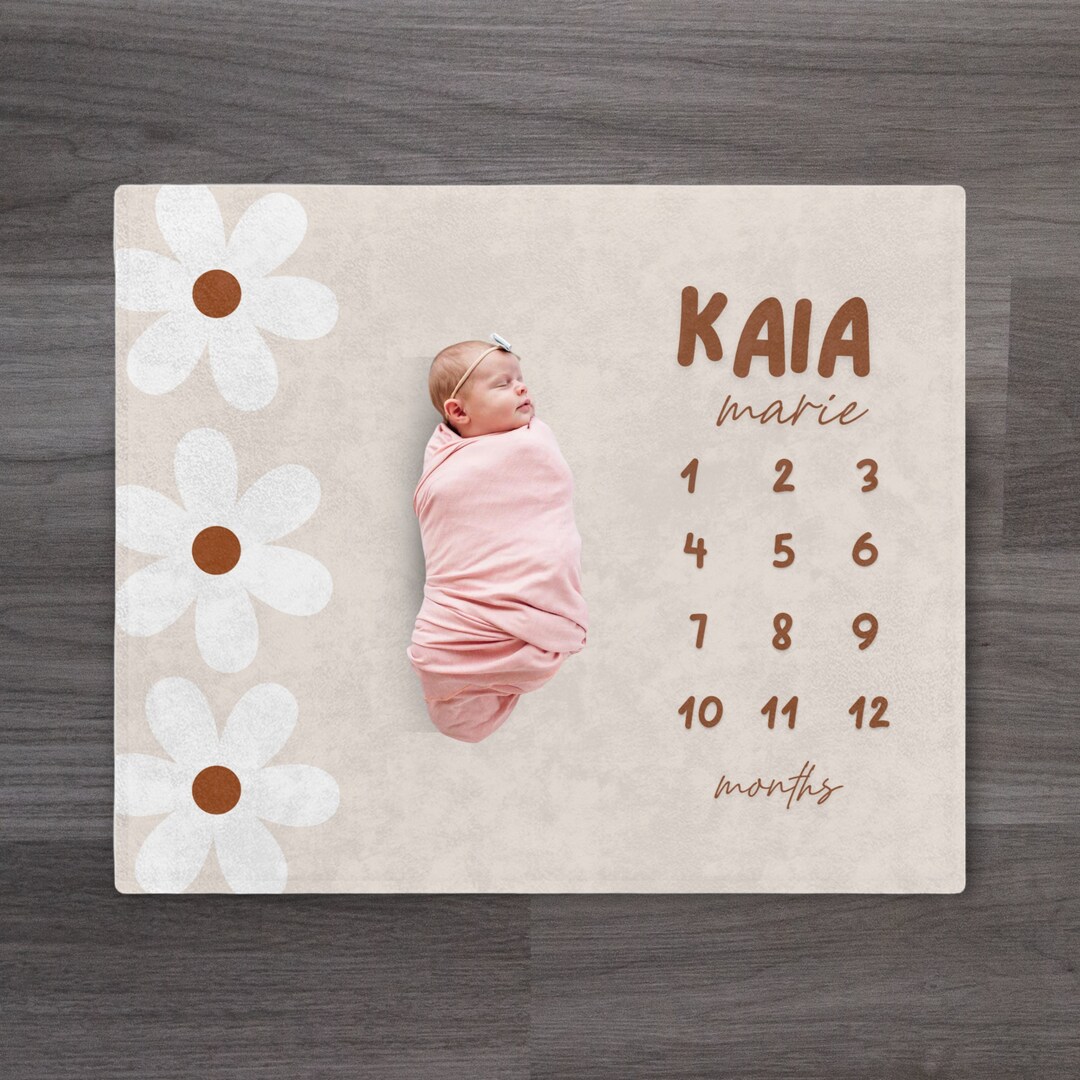 Milestone Blanket, Baby Girl Milestone Blanket, Baby Milestone Blanket