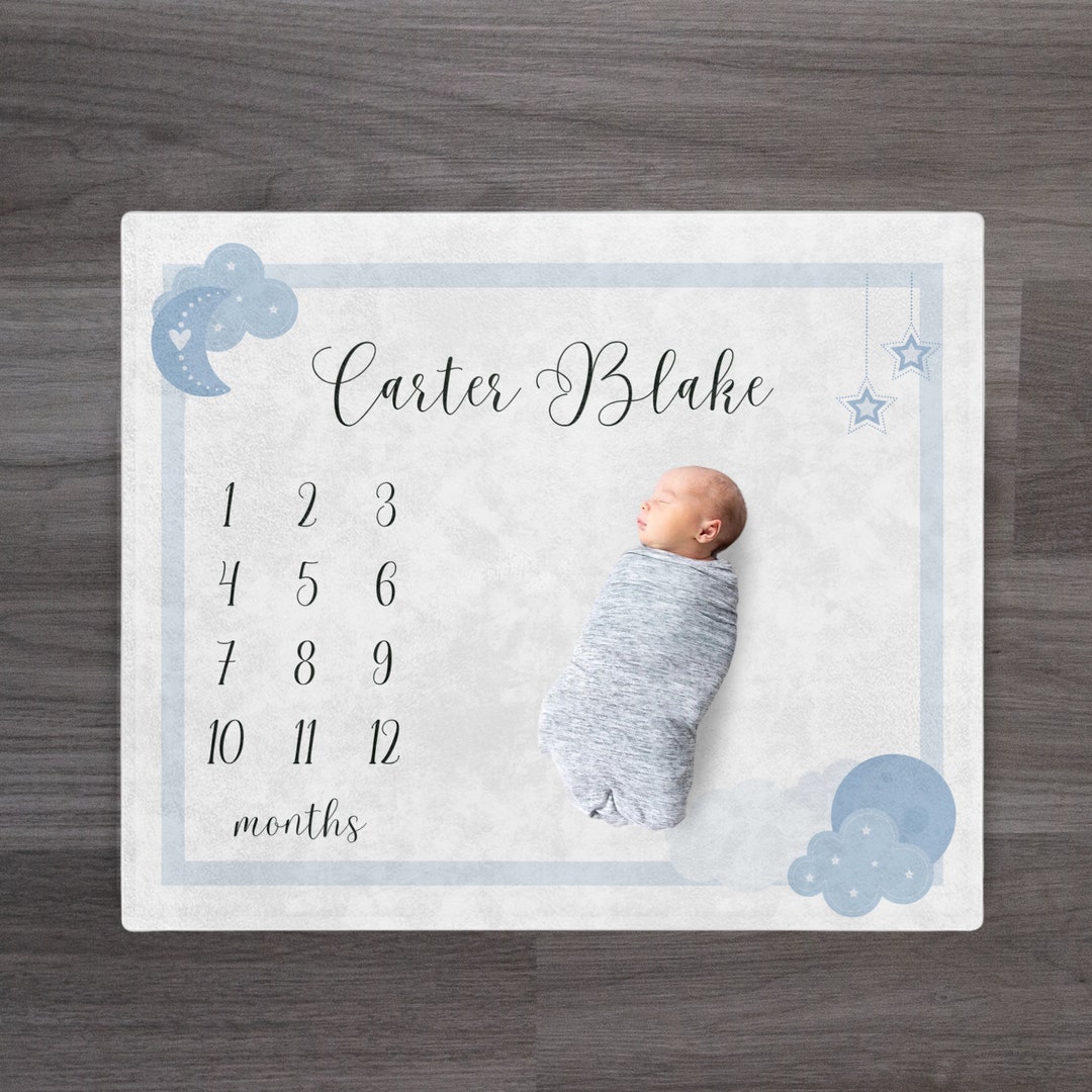 Milestone Blanket, Baby Milestone Blanket, Milestone Blanket Boy, Boy