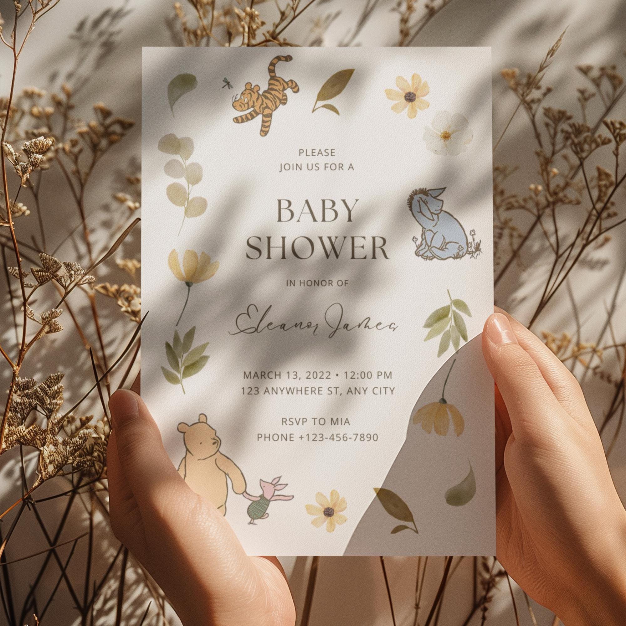 winnie the pooh baby shower invitation, winnie the pooh baby shower invitation template, winnie the pooh, winnie the pooh baby shower