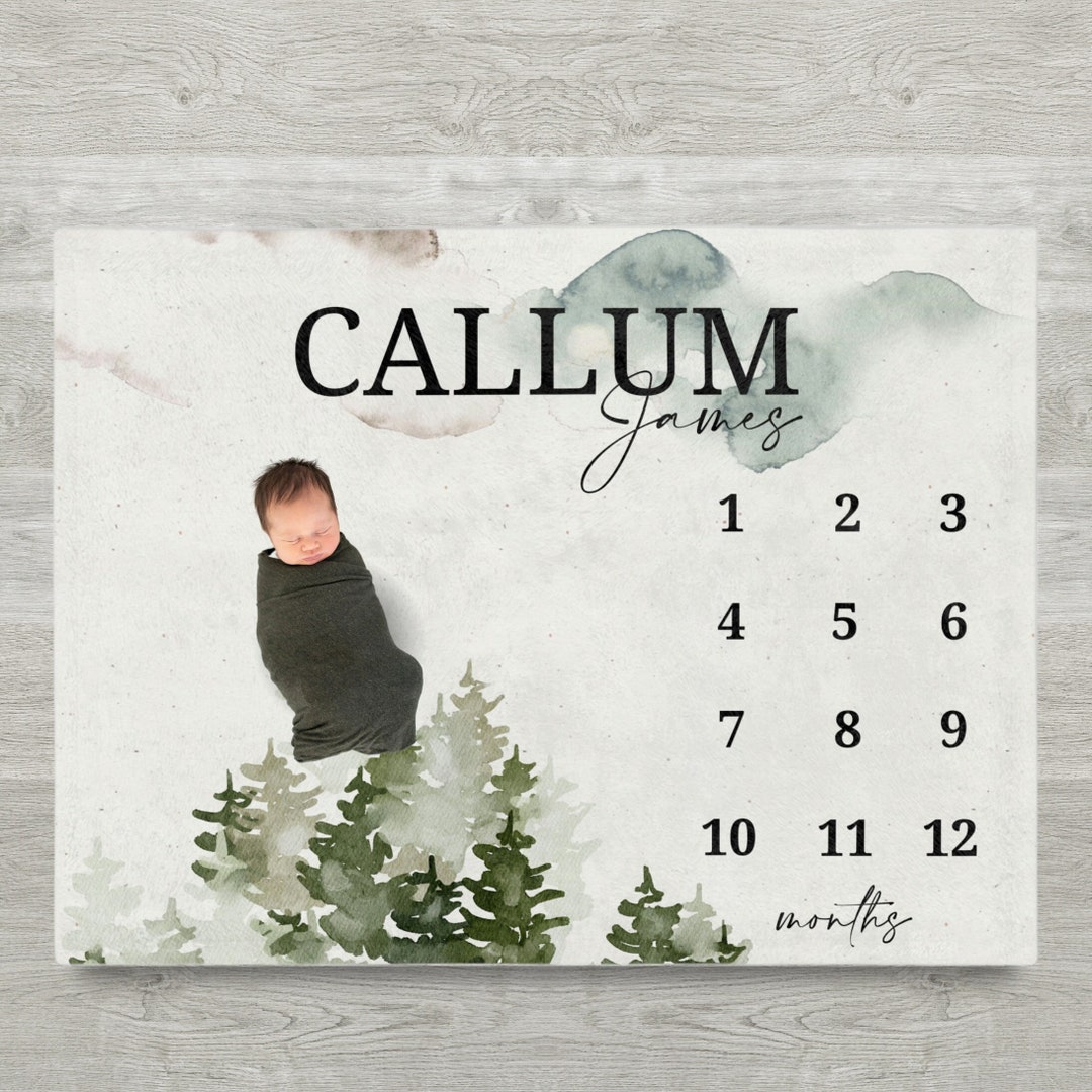 Milestone Blanket, Baby Milestone Blanket, Milestone Blanket Boy, Boy