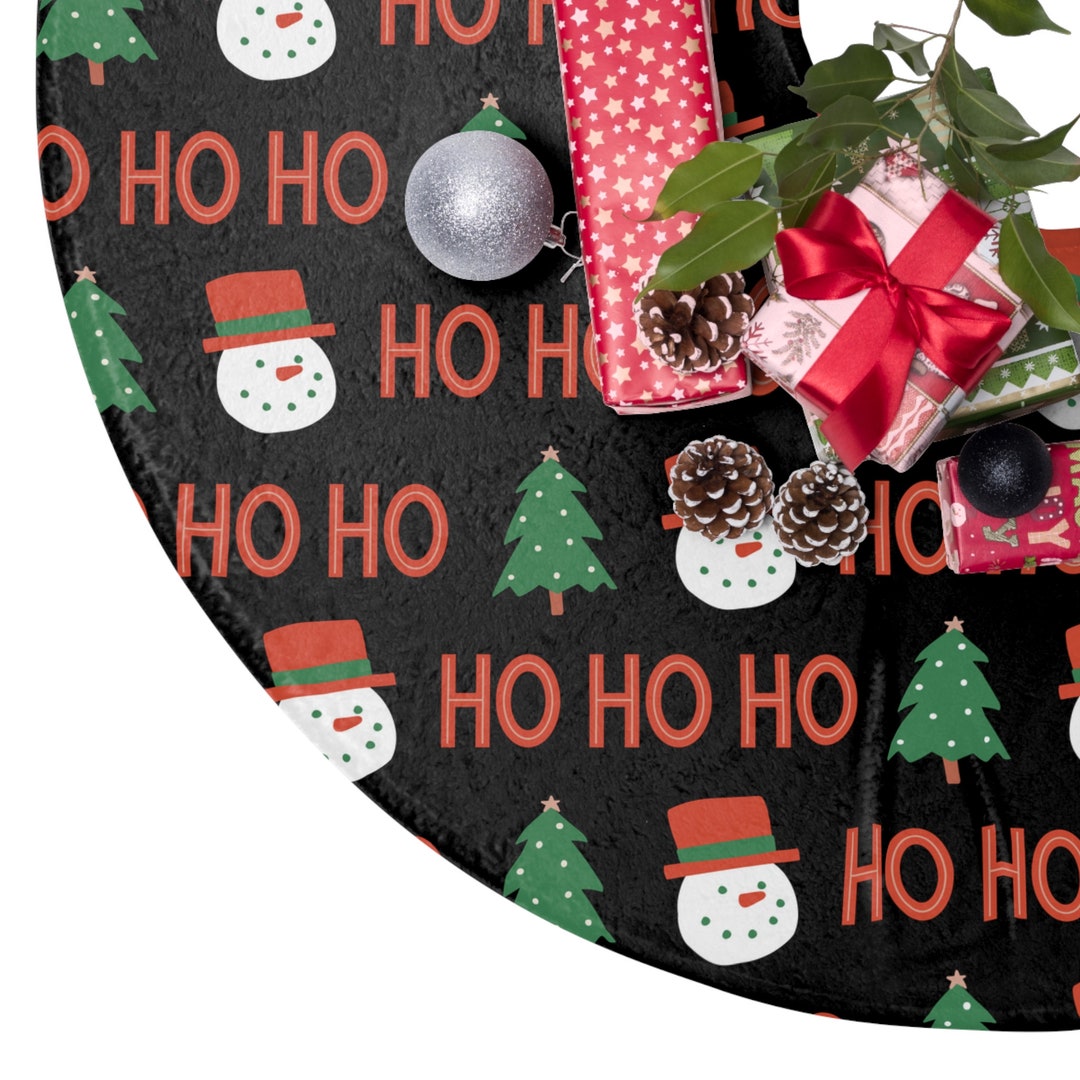 Black Christmas Tree Skirt 