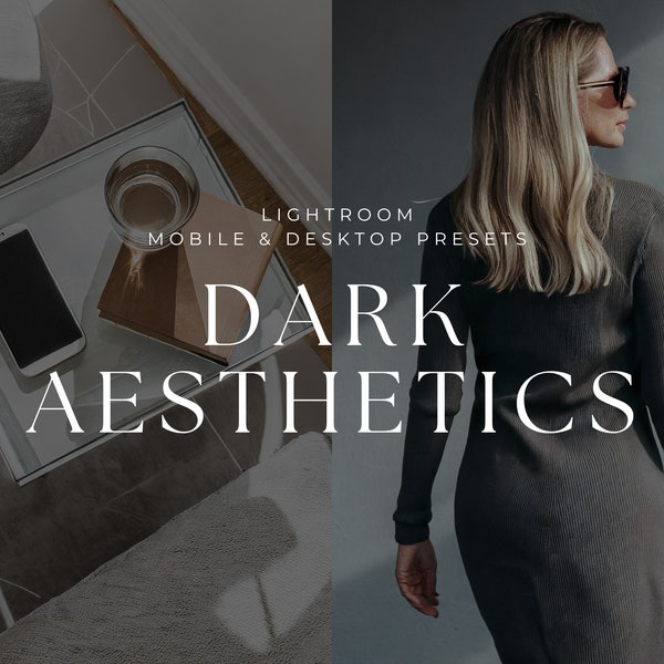 13 LIGHTROOM APP PRESETS Mobile Desktop Dark Aesthetic Noir Influencer Minimal Lifestyle Blogger Instagram Filter