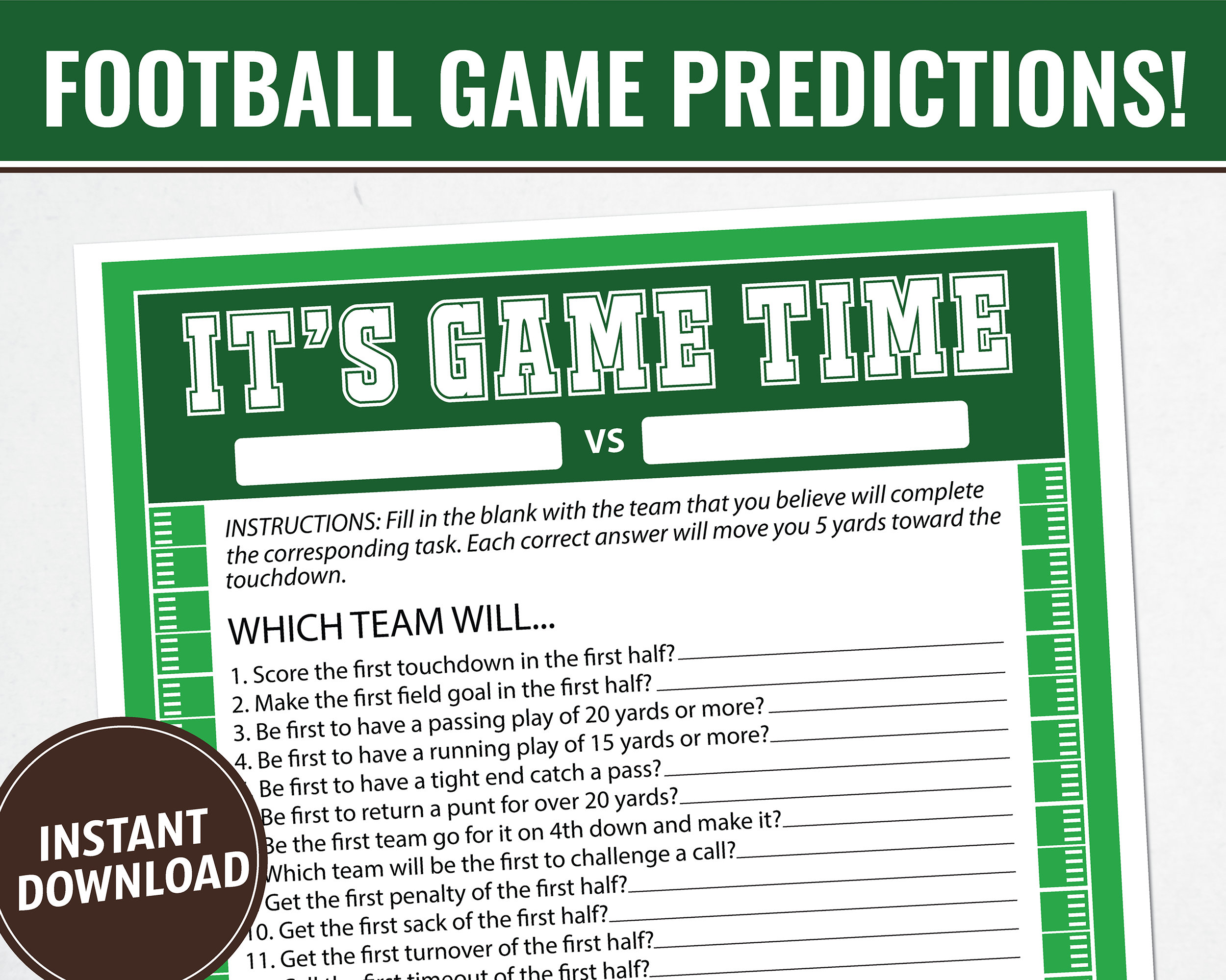 football game predictions, superbowl party, football predictions