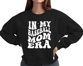 In My Baseball Mom Era zwarte ronde hals