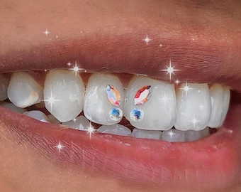 Conjunto de borboletas de cristal Navette (Swarovski) *Joia de dente*