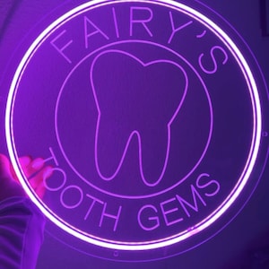 personalized LED neon wall decoration for Tooth Gem Artists