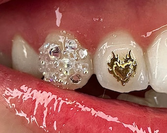 Conjunto original de pó de fada + cristais Swaorvski • Gemas de dente
