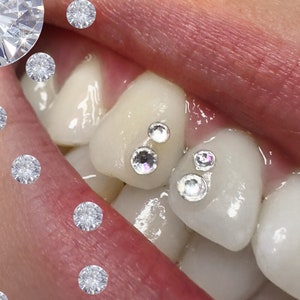 50-100x classic clear Swarovski Tooth Gems