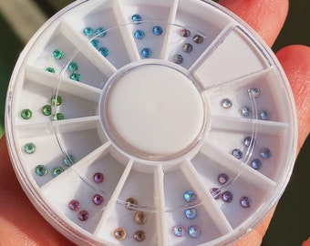 48 pieces of colored tooth gems (Swarovski)