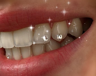 10 classici cristalli Swarovski trasparenti per denti