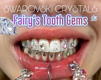 Silver Single Diamond Snowflake Tooth Gem