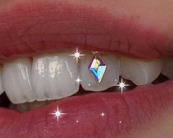 Cristais em forma de diamante (Swarovski) - várias cores para gemas de dente