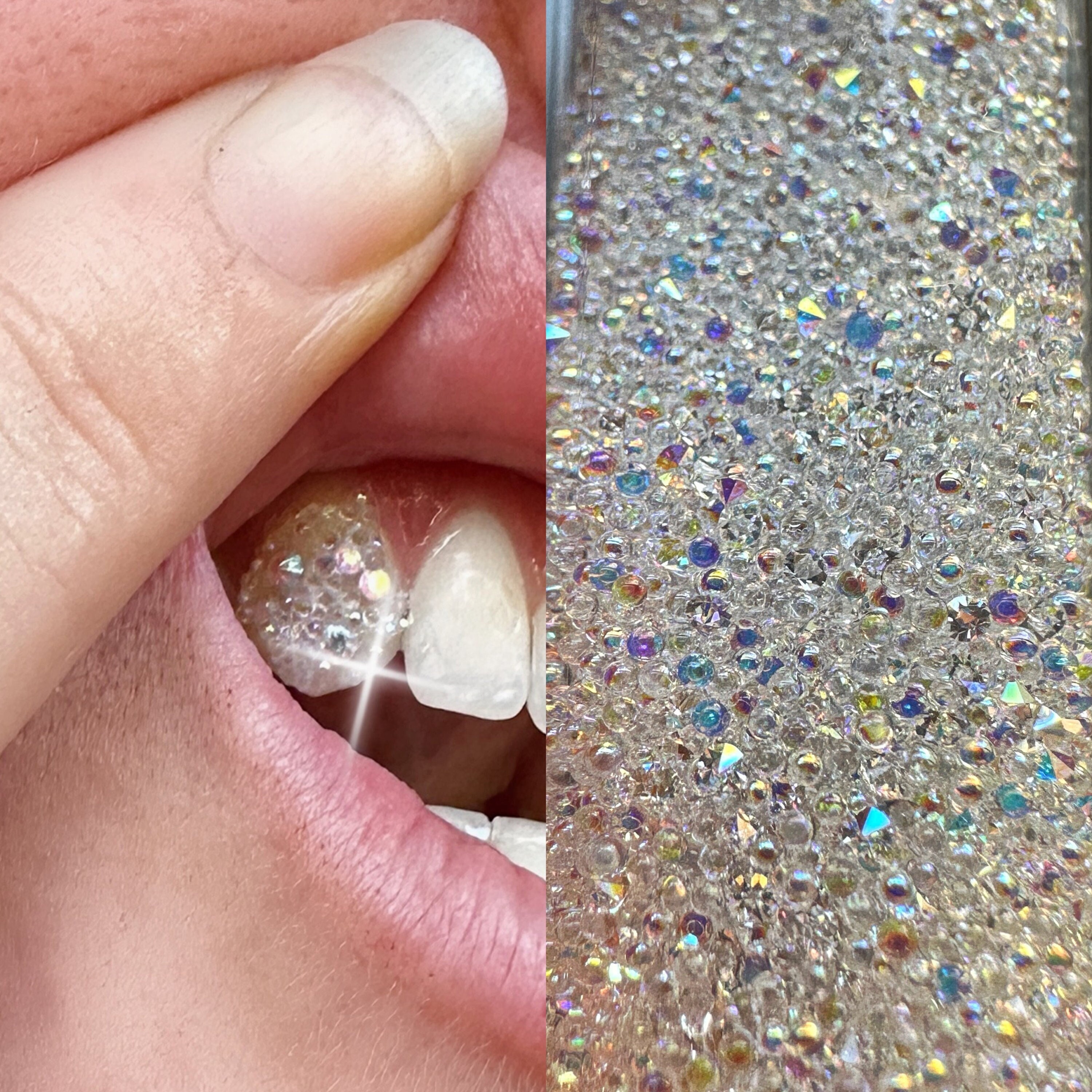 Inspired by Louis Vuitton (LV) – Swarovski Tooth Crystals & Tooth