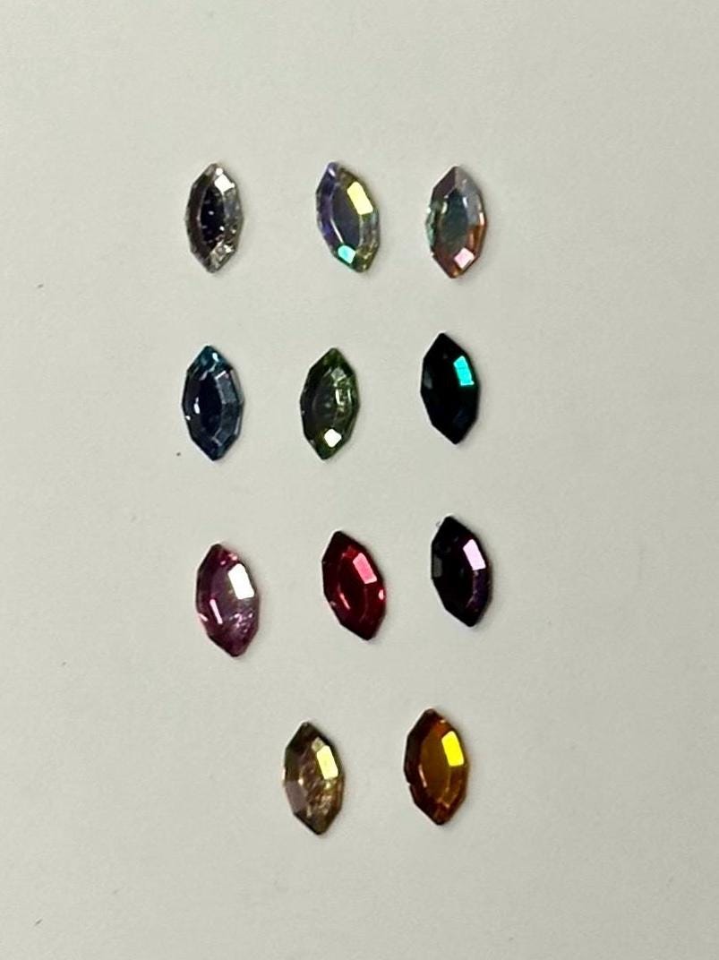 Navette Crystal (swarovski) Butterfly Set *tooth Gem* - Etsy