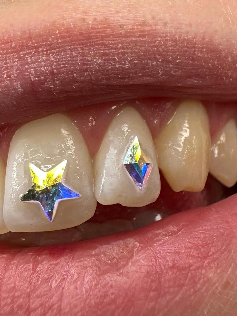 Diamond Form Crystals (Swarovski) - various colors for Tooth Gems image 4