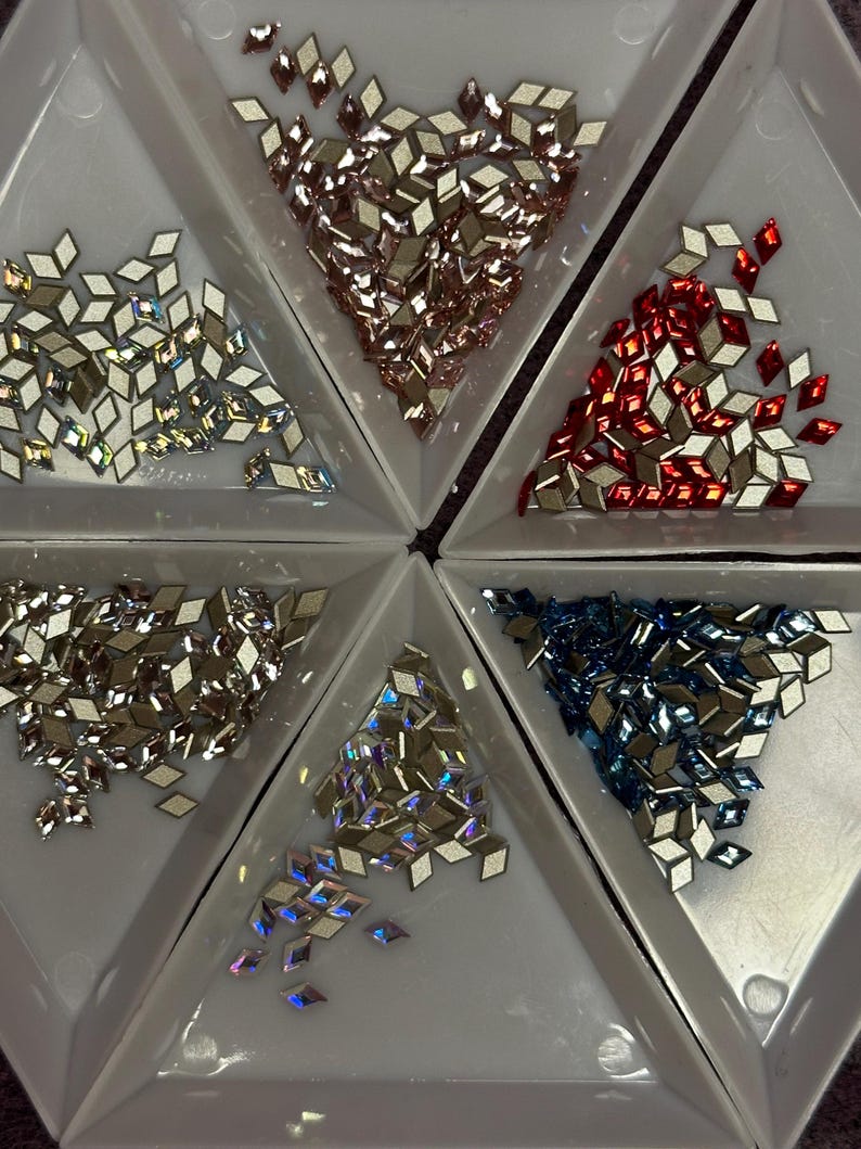 Diamond Form Crystals (Swarovski) - various colors for Tooth Gems image 1