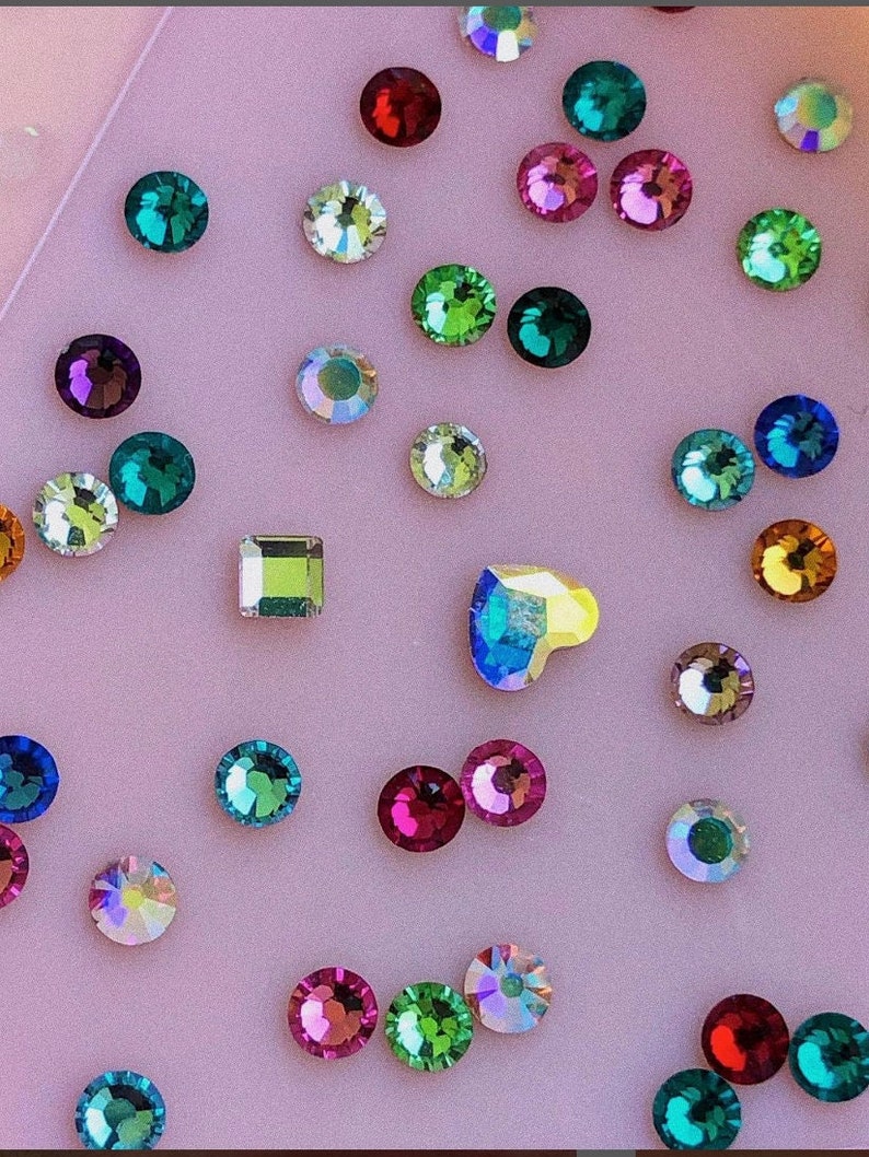 15 pieces 1.8 mm SS5 assorted colors Swarovski crystals image 3