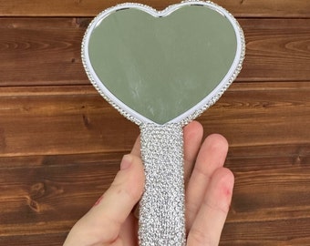 Tool • small glitter - rhinestone crystal mirror for work ~ Ideal for Tooth Gem Artists