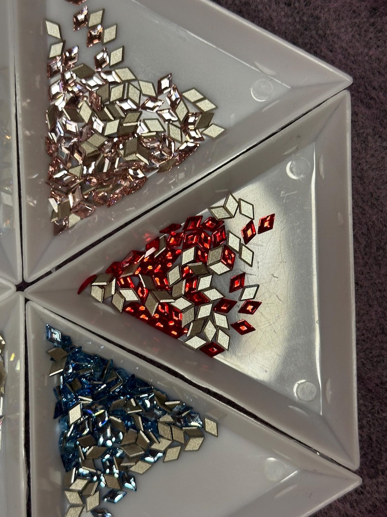 Diamond Form Crystals (Swarovski) - various colors for Tooth Gems image 9