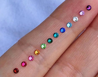 15 pièces • Cristaux Swarovski de 2,2 mm (SS7) de différentes couleurs