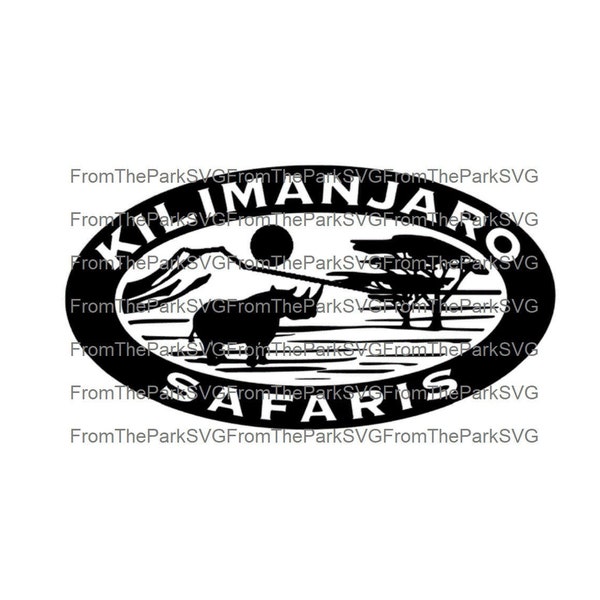 Kilimanjaro Safari Africa Animal Kingdom Digital File Download / SVG / PDF / DXF