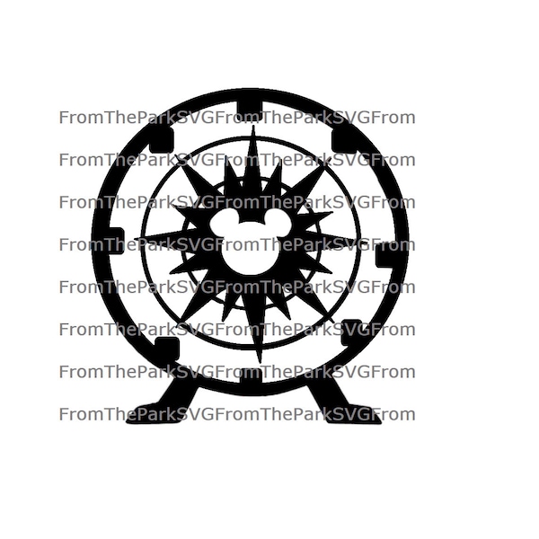 Téléchargement de fichier numérique Mickey Ferris Wheel California Adventure / SVG / PDF / DXF