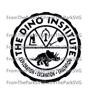 The Dino Institute Dinoland Tierreich Digitale Datei Download / SVG / PDF / DXF