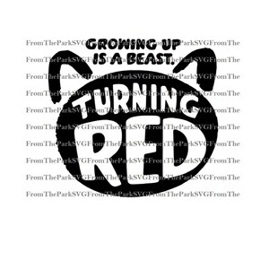 Turning Red Growing Up Is a Beast Panda Digitale Datei Download / SVG / PDF / DXF