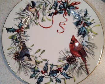 lenox winter greetings salad plate
