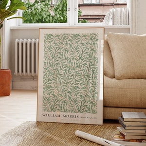 William Morris Physical Print, Willow Bough Leaves, Flower Market Print, Famous Poster, Wall Art Home Decor, Vintage 60s Poster, 5x7 print