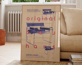 Wassily Chair Bauhaus Exhibition Poster, Mid-Century Modern Art Print