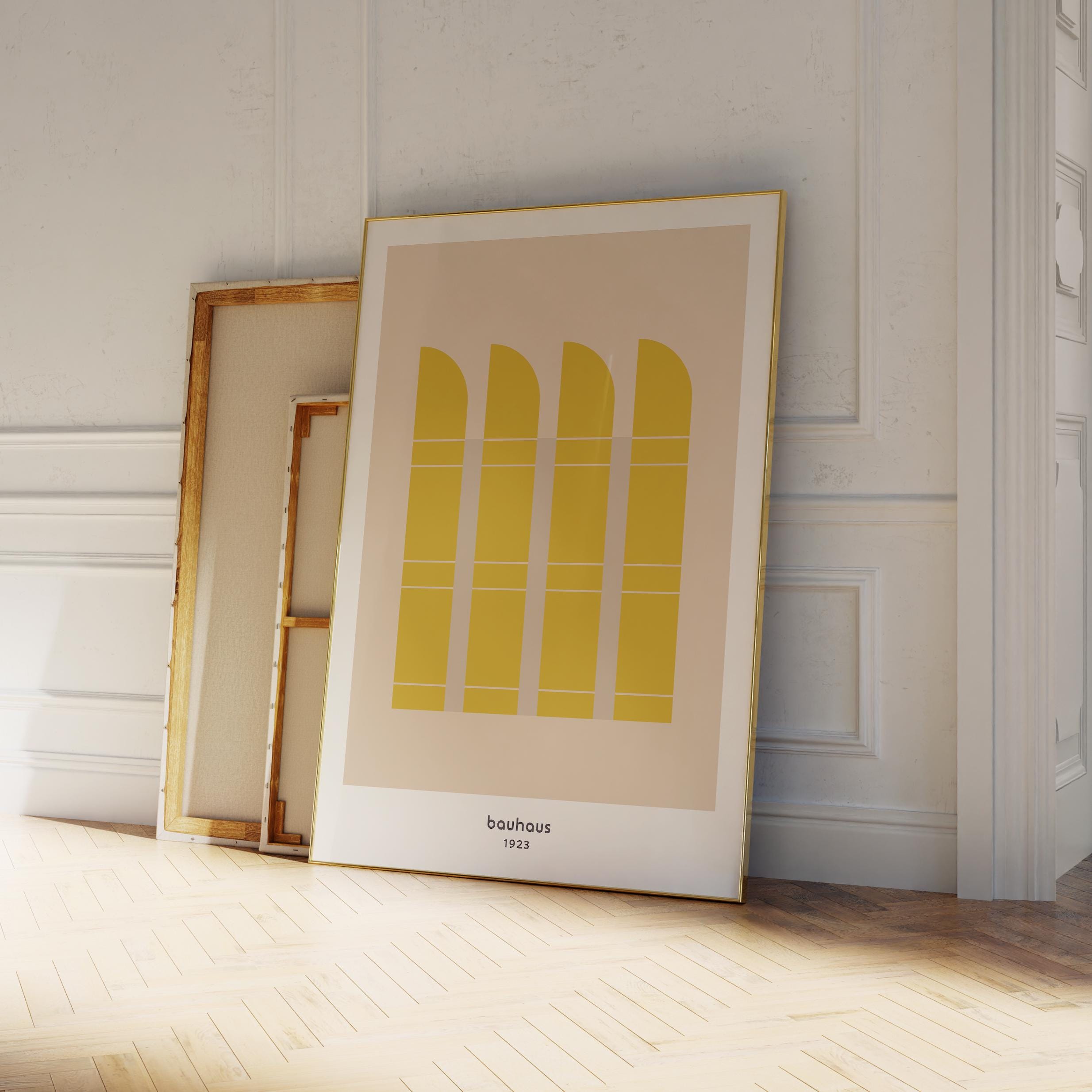 Yellow Bauhaus Exhibition Poster 1923, Geometric Abstract Art Print - Etsy