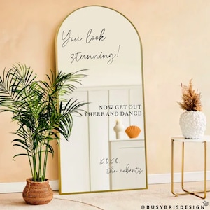 You Look Stunning! Now Get Out There & Dance - Custom Wedding Selfie Mirror / Wall Decal
