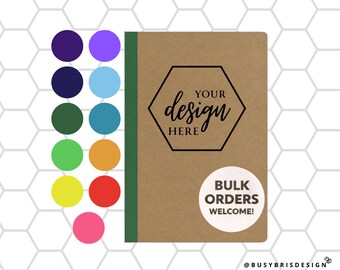 Bulk Custom Notebooks with Logo | Personalized Kraft Journal | Custom Branded Notebook | Corporate Event Gift | Business Giveaway|Promo Item