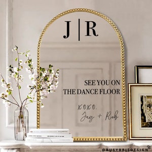 See You On The Dance Floor - Personalized Wedding Mirror | Custom Wedding Selfie Mirror / Wall Decal