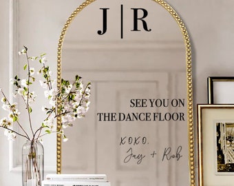 See You On The Dance Floor - Personalized Wedding Mirror | Custom Wedding Selfie Mirror / Wall Decal