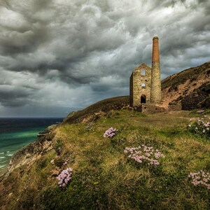 Fine Art Fotografie Grußkarte - Wheal Coates, Cornwall