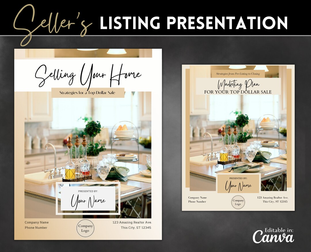 Seller Listing Presentation L Real Estate Marketing L Editable in Canva ...