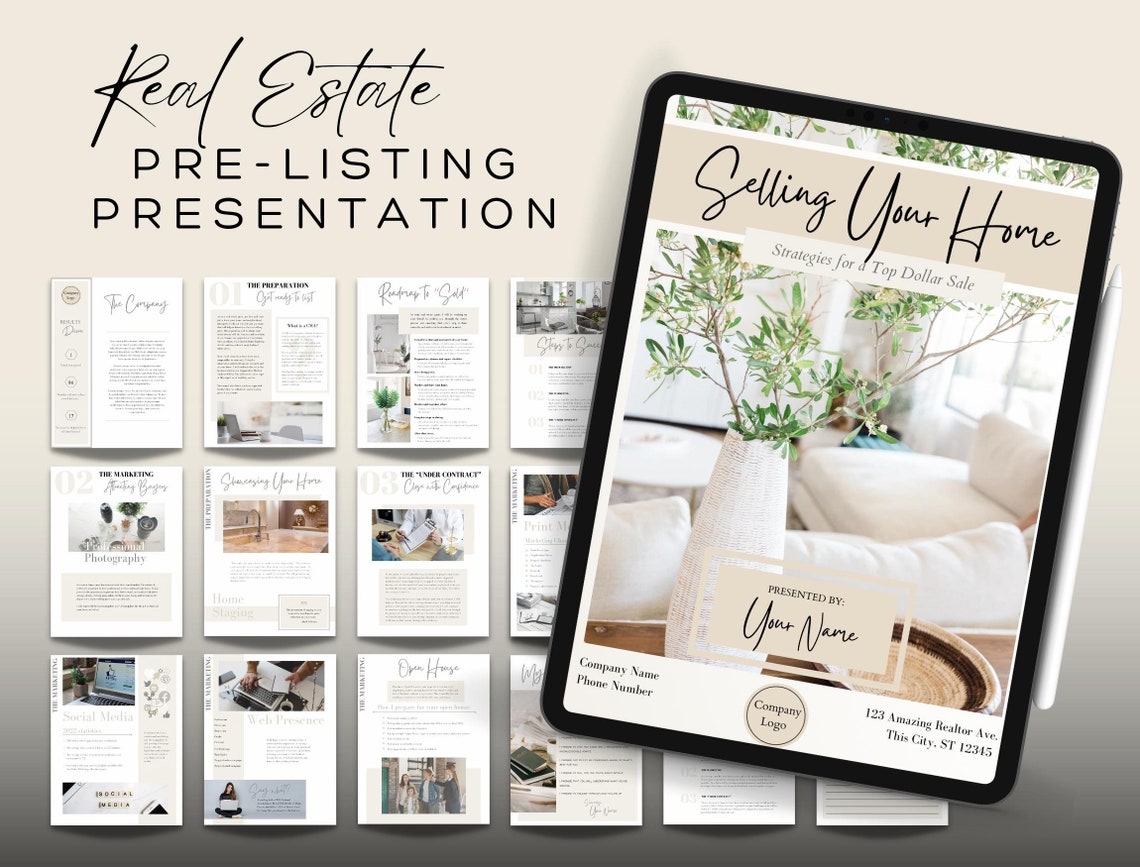 Seller Listing Presentation L Real Estate Marketing L Editable - Etsy