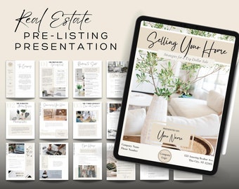 Présentation de la fiche vendeur l Marketing immobilier l Modifiable dans Canva
