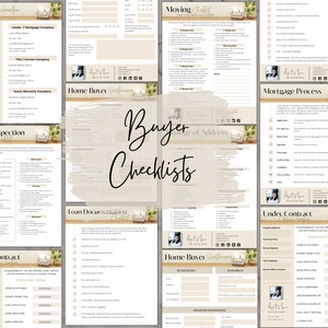 Real Estate BUYER and SELLER Checklist Bundle | Editable in Canva - Etsy