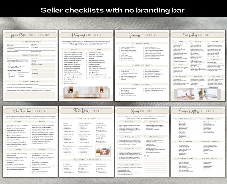 Real Estate BUYER | SELLER | RENTER Checklist Bundle | Canva Template ...