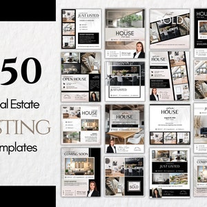 Real Estate Social Media Posts | Instagram and Facebook Templates | Real Estate Marketing | Canva Templates | Listing Updates