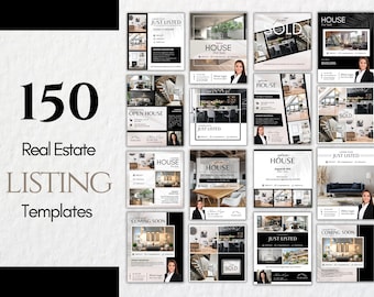 Real Estate Social Media Posts | Instagram and Facebook Templates | Real Estate Marketing | Canva Templates | Listing Updates