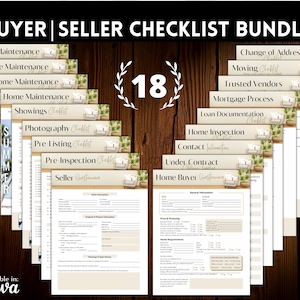 Real Estate BUYER and SELLER Checklist Bundle | Editable in Canva