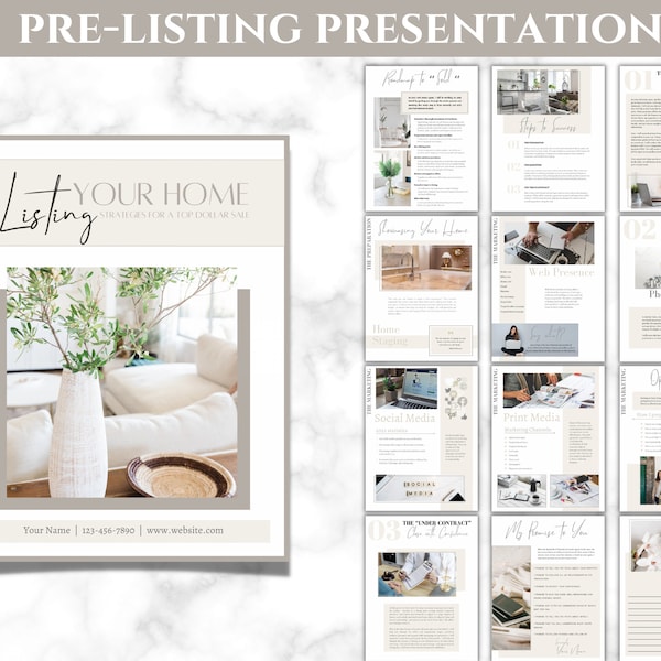 Seller Pre-Listing Presentation | Real Estate Marketing | Editable Canva Template