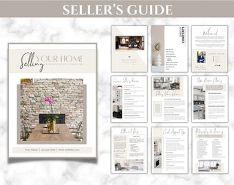 May include: A guide for selling your home with a roadmap to closing early. The guide includes tips on staging, curb appeal, photography, and more. It also includes a welcome section with contact information.