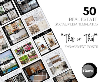 50 post "Preferiresti" / Questo o quello / Modelli di social media per Instagram e Facebook / Immobiliare