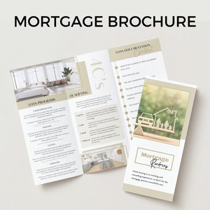 Mortgage BROCHURE l Real Estate Template | Editable in Canva